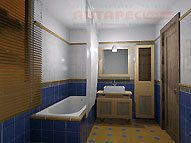 Проект дома в классическом стиле Классик 100 с мансардой :: Интерьер ванной