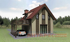 Проект дома в классическом стиле Классик 100 с мансардой :: Задний двор