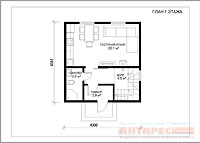 Проект дома хай тек Модерн 70 :: План 1 этажа