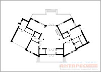 Проект одноэтажного современного дома Актуаль 430 :: План 1 этажа