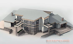 Проект современного загородного дома Ампио 650 :: Вид сверху