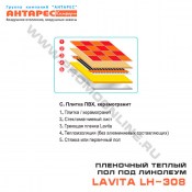 Пленочный теплый пол под линолеум Lavita LH-308